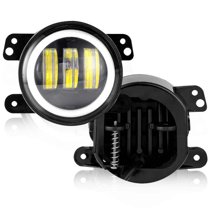 4 inch Fog Lights White and Yellow LED Chip Modified Project Spot Lights For Motorcycle Driving OffRoad (1PC)