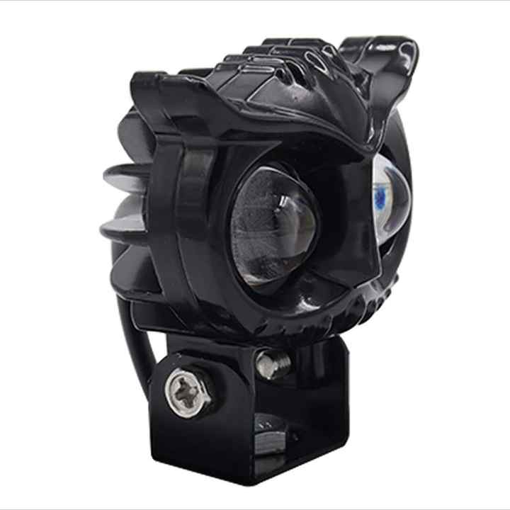 Owl Design Dual Color LED Motorcycle Laser Fog Light Auxiliary SpotLights For Motorcycle Headlight Waterproof (1PC)