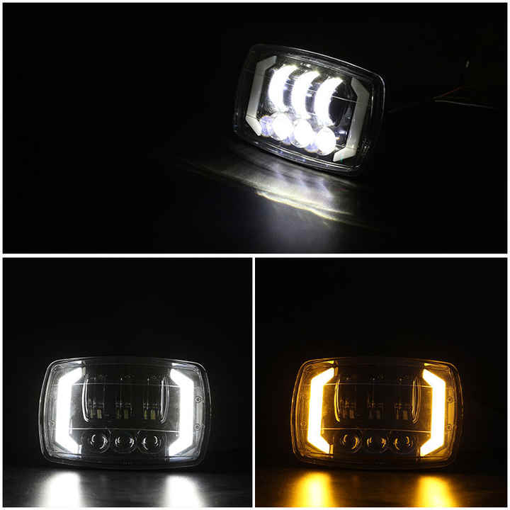 LED Headlight yellow white DRL ring Spotlights Upgraded Model For Honda CD70 / CG125